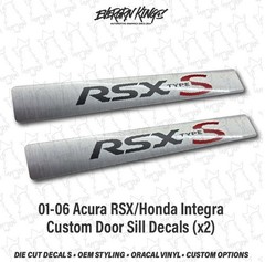 01-06 RSX Type S DC5 Door Sill Plate Covers x2 Decal Badge Sticker JDM Integra