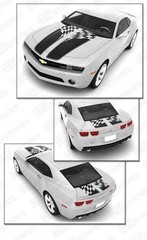 Chevrolet Camaro Checkered Flag Racing Stripes Set Decals 2014 2015 Pro Motor