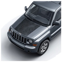 Hood Blackout or Topo Racing Stripes Graphics – Fits 2007-2017 Jeep Patriot