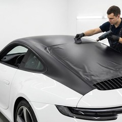 10 ft x 1 ft Matte Flat Black Vinyl Film Wrap Sticker Bubble Air Free 120″ x 12″