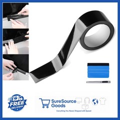 Vinyl Wrap Kit 2 Inches x 30 Feet High Gloss for Window Door Trim Black