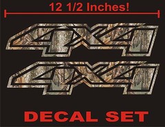4×4 Truck Decals, REAL TREE CAMOUFLAGE (Set) for Chevrolet Silverado CAMO CHEVY