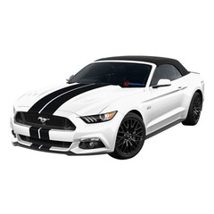 Graphic Express Lemans Stripe 20-Piece 10″ Kit Low Wing Gloss Black Convertib…