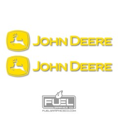 Farming, Tractor, Combine, Implement Premium Vinyl Decal 2-Pack in YELLOW