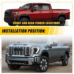 Smoked Vinyl Side Marker Covers For 2024 25 GMC Sierra HD 2500 3500 Precut 4-20X