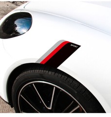 One Pair Sport Stripe Decals Stickers Auto Racing Car Universal Hash Side Fender