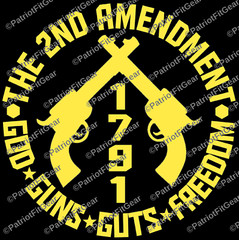 The 2nd Amendment,God Guns Freedom,Molon Labe,2A,Gun Rights,Custom Vinyl Decal