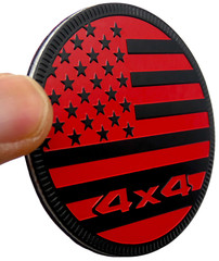 1pc Black/Red American Flag Sticker Decal Emblem 4×4 Badge Auto Fender 6cm 2.36″