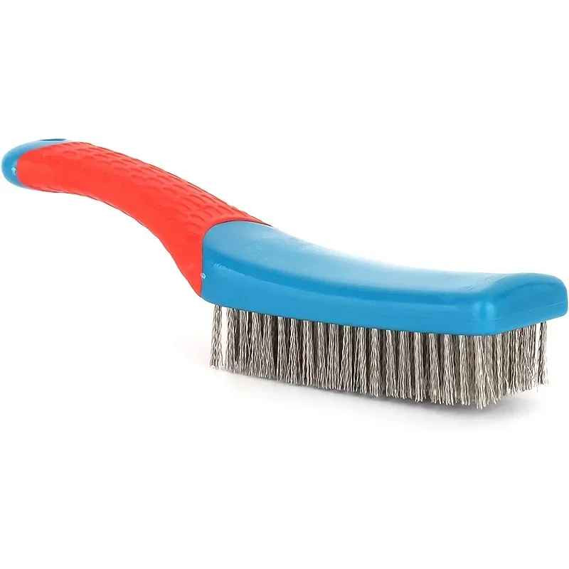 Stainless Steel Wire Brush with Ergonomic Handle for Rust & Weld Slag Removal