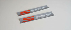 2X Reflective S197 Sticker Decals Badge Reflective 1 IN X 8 IN for Mustang 05-14