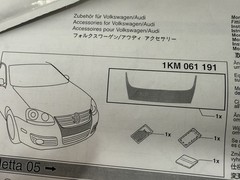 T60334 05-10 Volkswagen Jetta Front Bumper Chrome Grill Protective Clear Film