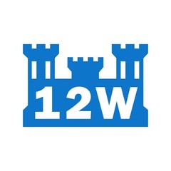 Army MOS 12W Carpentry Masonry Specialist Engineer Castle Military Decal 3″ x 5″