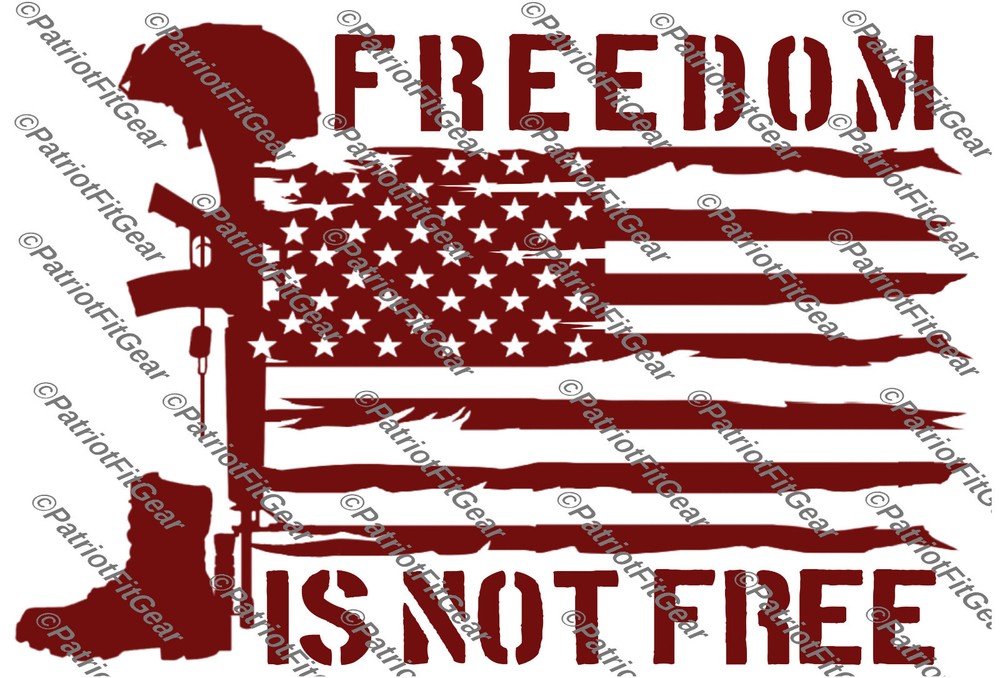 Freedom Is Not Free,Flag,Support Our Troops,Veterans Before Illegals,Vinyl Decal