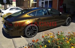 ESSMO PET Super Gloss Metallic Midnight Gold Vehicle Vinyl Wrap Decal Like Paint