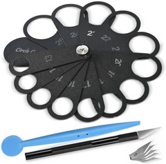Precision Craft Cutting Tool Kit: 13-25mm Circle Templates for Car Wrapping