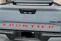 Lava Red Tailgate Decals Customized Designed and for a 2022-2026 Nissan Frontier