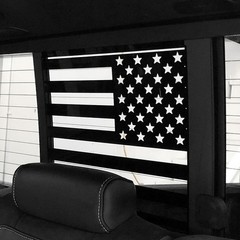 Matte Black Middle Window US Flag Sticker Decal FIT Ford F350 f250 f150 2015-23