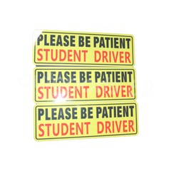 3 Pcs Student Driver Car Bumper Sticker Decal Magnet Car Signs Please Be Patient