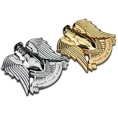 2Pcs 3D Metal Chrome Eagle Emblem Car Fender Luggage Box Rear Emblem Sticker