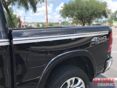 2019-2024 For Dodge Ram 1500 Decals Side Flashbang Stripe Vinyl Graphics Sticker
