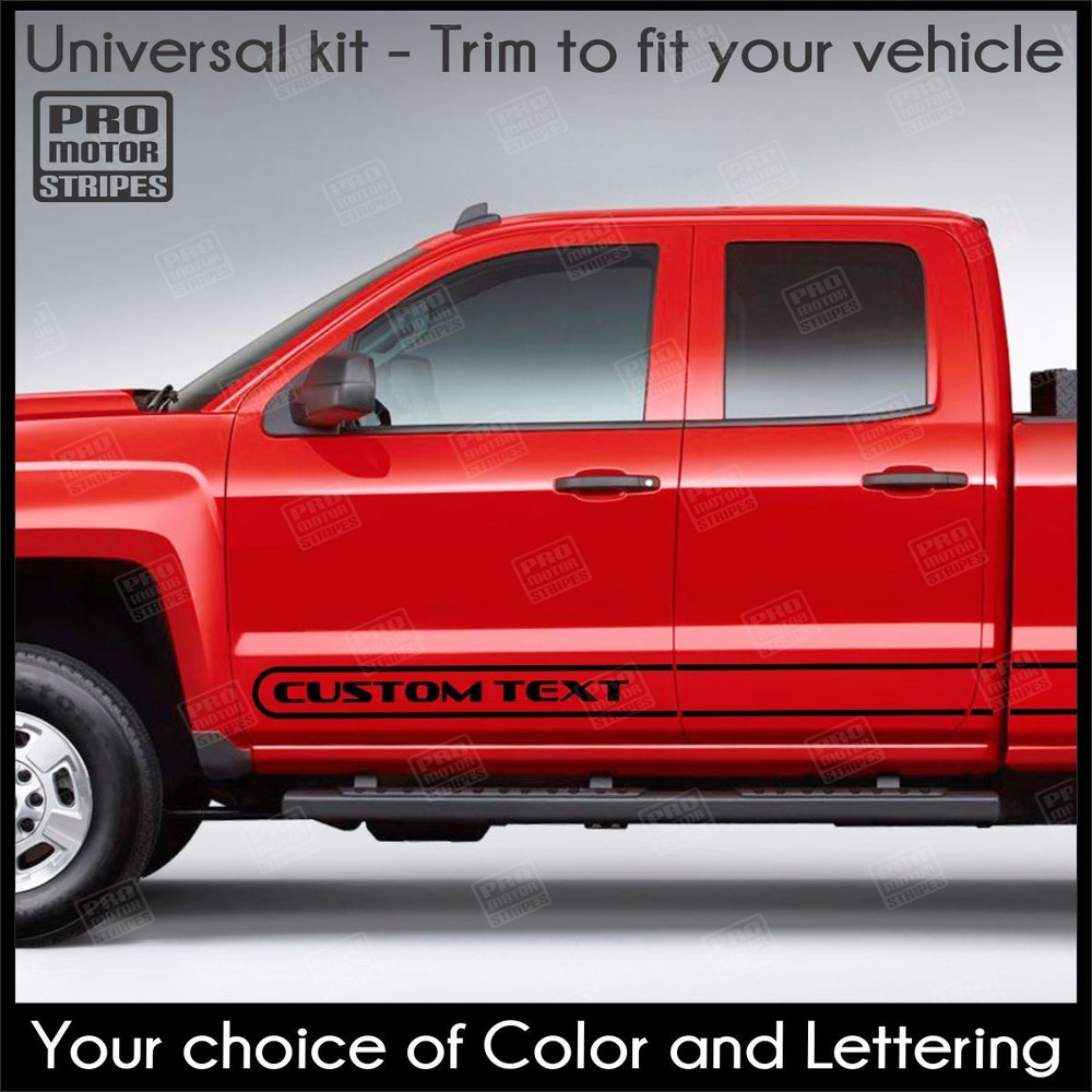 Rocker Panel Side Stripes Decals For Chevrolet Silverado Colorado S10 WT LT EV