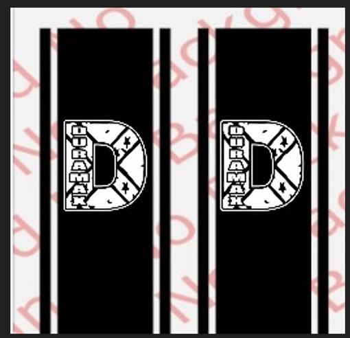 Duramax Flag style bedside Stripe decals, 10″ x 46″, Set of 2, decal