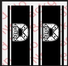 Duramax Flag style bedside Stripe decals, 10″ x 46″, Set of 2, decal