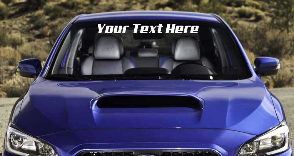 PERSONALIZED/CUSTOM FREE TEXT Vinyl Car Decal for Windshield Racing Stripes FT77