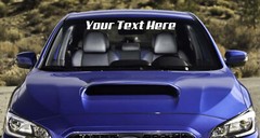PERSONALIZED/CUSTOM FREE TEXT Vinyl Car Decal for Windshield Racing Stripes FT77