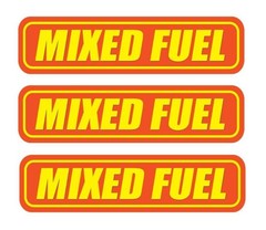 3x Mixed Fuel Only sticker tank decal diesel fuel door vinyl gas label ethanol