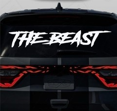 The Beast, Vinyl window decal, Rear glass decal.