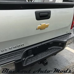 2007-2013 Chevy Silverado BowTie Emblem Overlay Decals Set of 2 Gloss Black