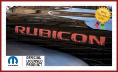 07 – 18 Jeep Wrangler RUBICON Hood Decals Stickers JK mountain red black FJ2M0