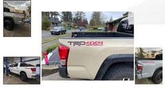 Durable Weatherproof 4×4 Bedside Decals in Black and Red for Pickup Trucks
