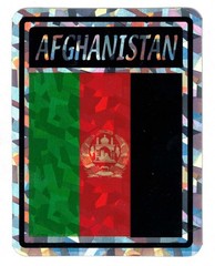 Afghanistan Country Flag Reflective Decal Bumper Sticker DC-002
