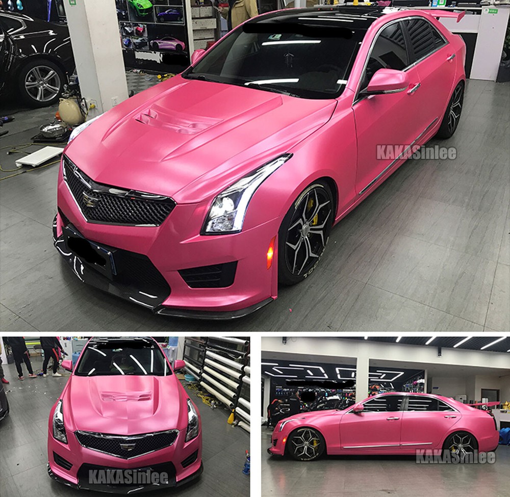 Full Car Wrap Pink Pearl Metal Satin Chrome Glitter Vinyl Sticker 50FT x 5FT US