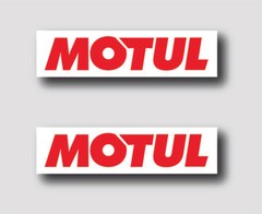 2X MOTUL WHITE OIL DECAL STICKER US MADE TRUCK VEHICLE CAR WINDOW
