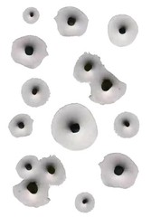 Realistic Bullet Holes Sticker Sheet Assorted Bullet Hole Stickers Variation 7