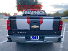 2014-2015 For Chevy Silverado Graphics Rally Hood Tailgate Decals Stripes