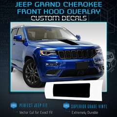 For 2011-2019 Jeep Grand Cherokee Front Hood Graphic Decal – Matte Carbon Fiber