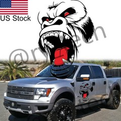 Horror Ape Beast Totem Graphic Sticker Car Side Body Hood Fender Decal For Truck