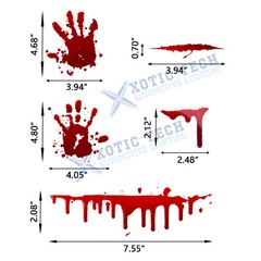 Bloody HandPrint Vinyl Decals Dead Stickers Zombie Walking Funny Halloween Hands
