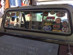 CUSTOM TEXT TATTOO STYLE Sticker Americana Rat Rod Hot Rod Man Cave Stickers