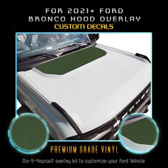 For 2021+ Ford Bronco Hood Graphic Overlay Decal – Flat Matte Vinyl