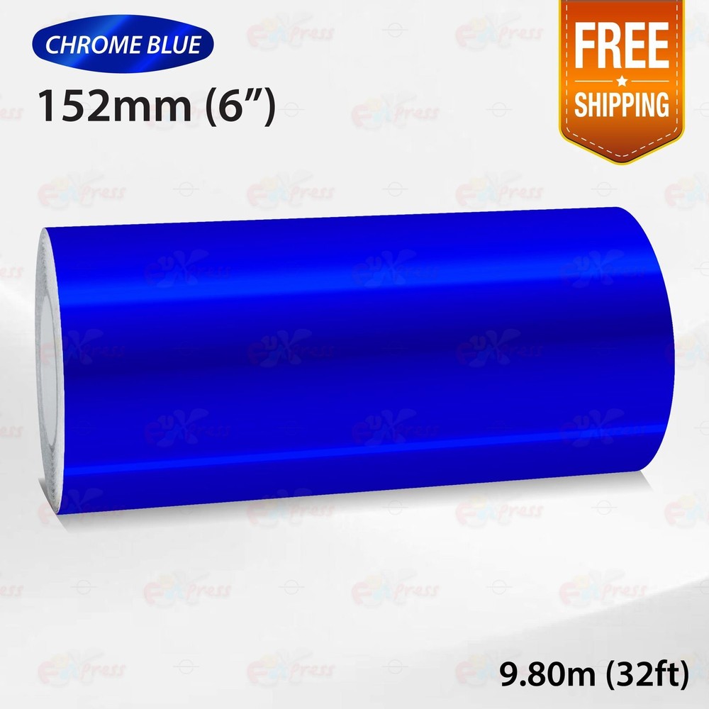 CHROME BLUE 6″ 152mm PIN STRIPE Car Model Streamline TAPE Decal Vinyl Sticker