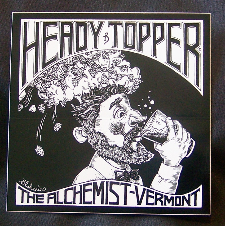 The Alchemist Heady Topper Bumper Sticker, 4 x 4 inches