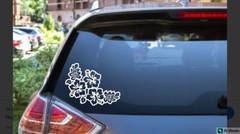 Hibiscus Flower Window Sticker Vinyl Decal Hawaii Aloha Tropical Beach Ocean