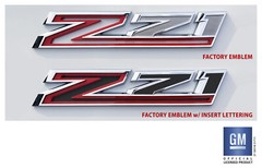 2019 20 21 22 23 24 Chevy Silverado 1500 Black Z71 Fender Emblem Insert Set of 2