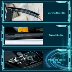 3 Rolls Gloss Black Vinyl Wrap with Tools Vinyl Wrap Rolls Car Wrap Vinyl Bla…