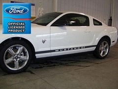 Ford Mustang Rocker Panel Door Side Stripes Decals – RQ both sides L and R strip